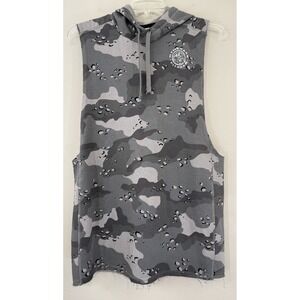 Gymshark Legacy Drop Arm Hoodie Men's XL Camo Sleeveless NWOT